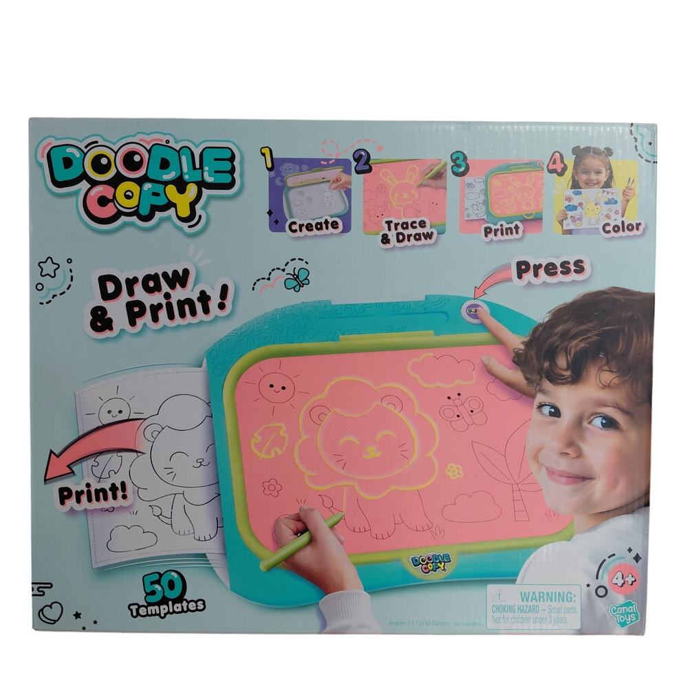 NIB Canal Toys Doodle Copy Draw & Print Kit Art Set
